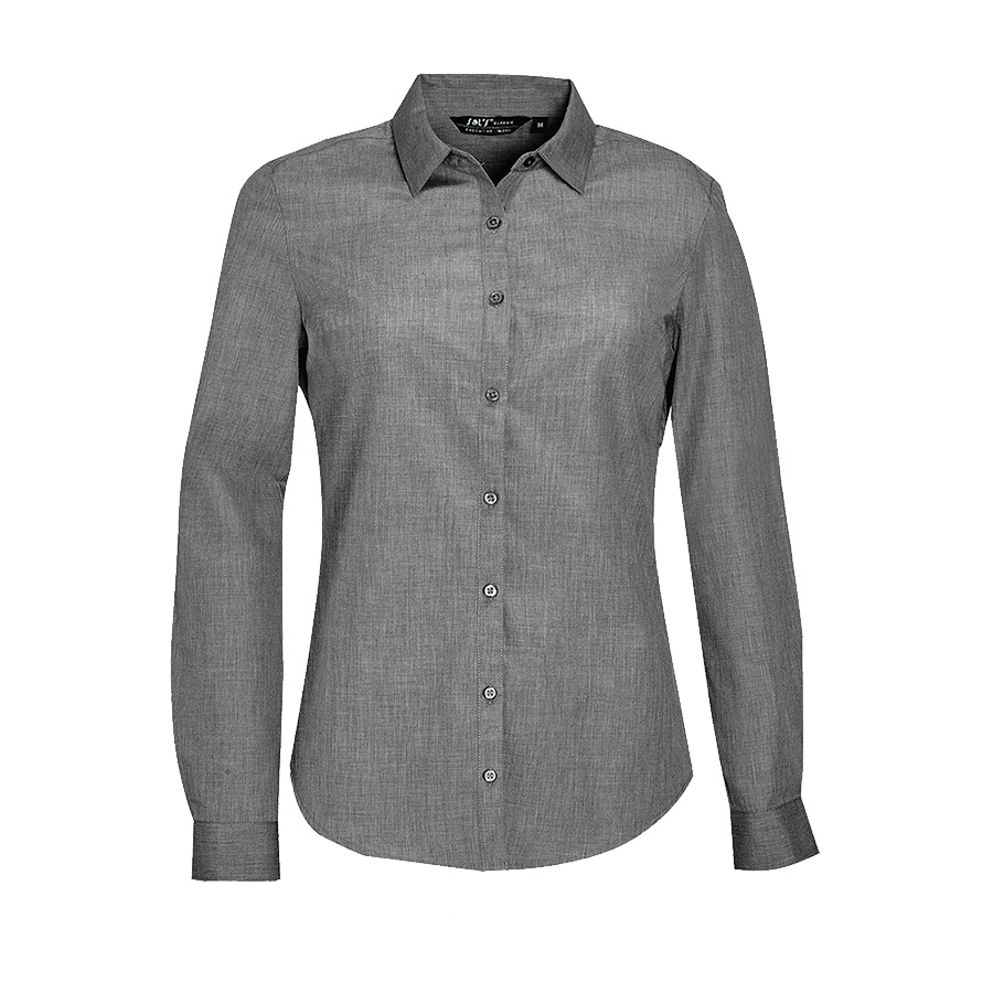 CHEMISE PERSONNALISABLE MANCHES LONGUES FEMME 'BARNET' 105 GR/M²