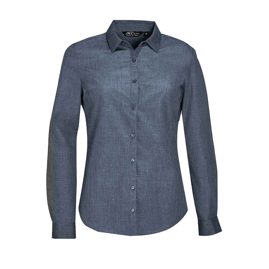 CHEMISE PERSONNALISABLE MANCHES LONGUES FEMME 'BARNET' 105 GR/M²