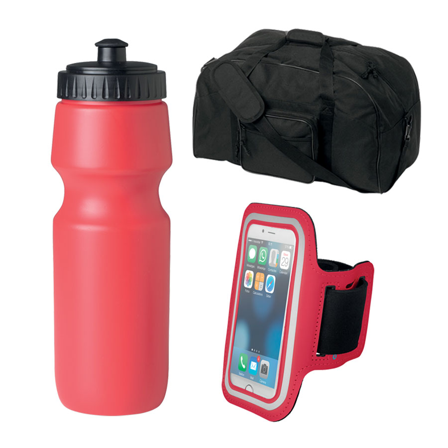 LOT 50 BRASSARDS 'RUSH' + 50 GOURDES 'BOGLIA' + 1 SAC DE SPORT 'PAMPA' OFFERT