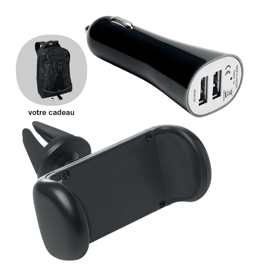 LOT PUBLICITAIRE 100 SUPPORTS TELEPHONE ET CHARGEURS USB AVEC VOTRE CADEAU