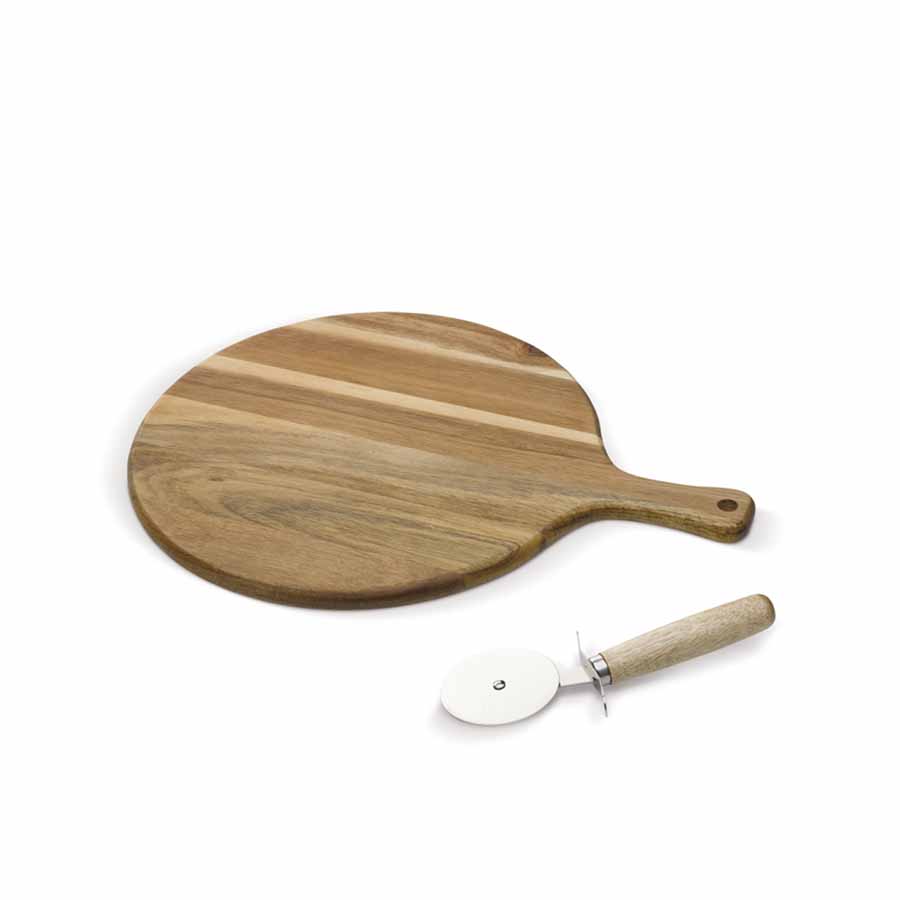 PLANCHE À PIZZA PUBLICITAIRE AVEC COUTEAU 'YOLO'