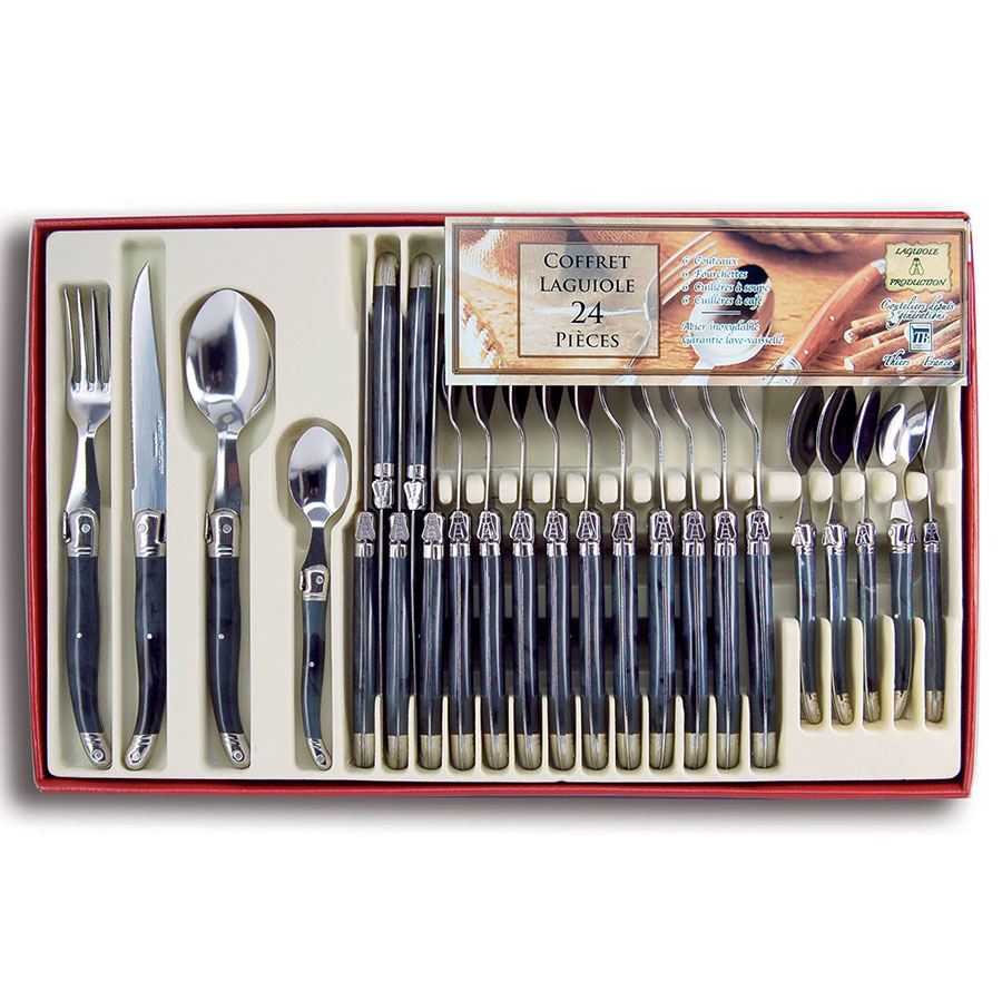 MÉNAGÈRE PUBLICITAIRE DE 24 PIÈCES LAGUIOLE® 'CAZALIS'