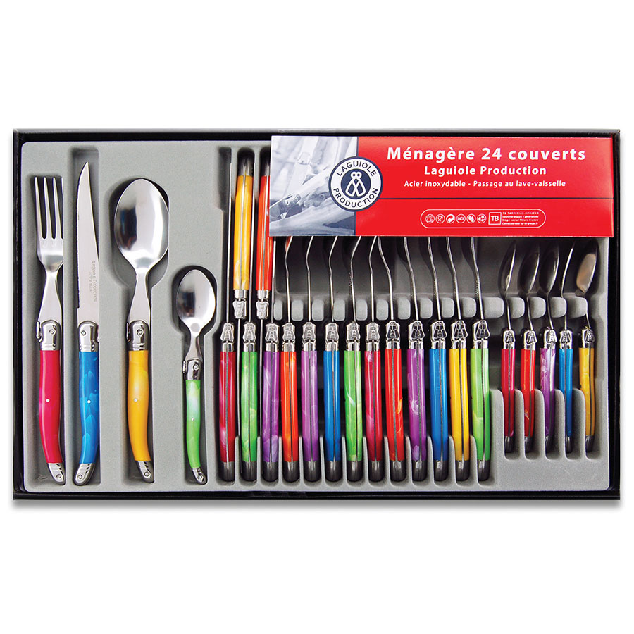 MÉNAGÈRE PUBLICITAIRE DE 24 PIÈCES LAGUIOLE® 'CAZALIS'