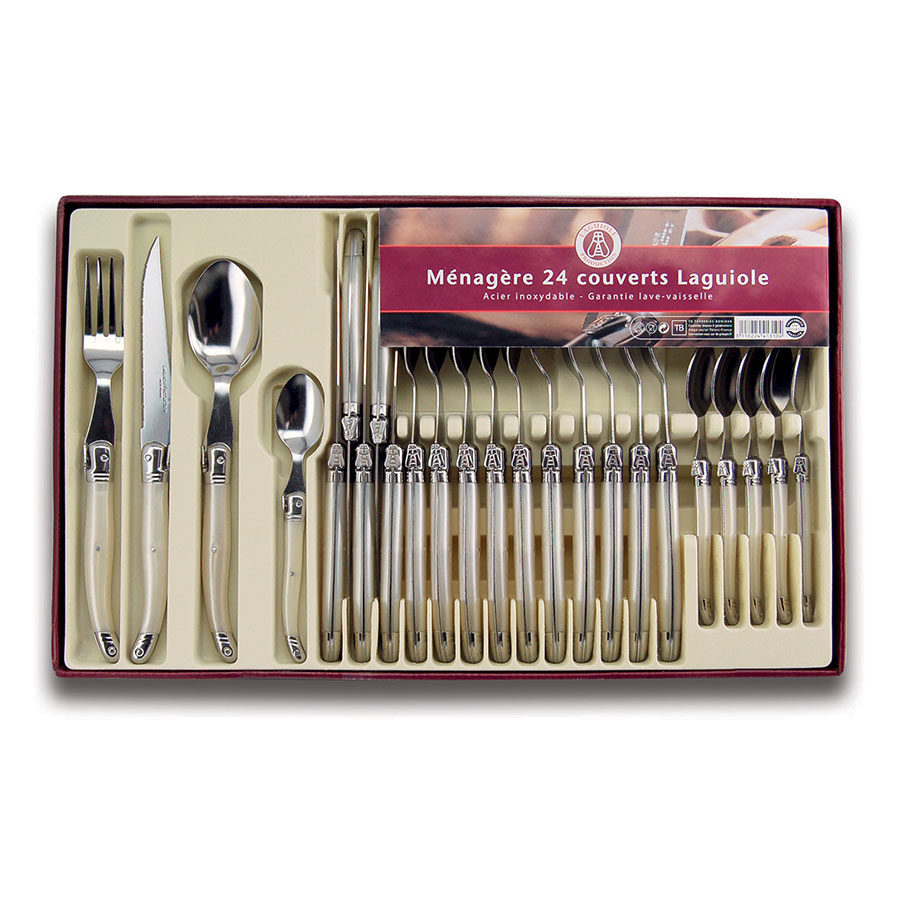 MÉNAGÈRE PUBLICITAIRE DE 24 PIÈCES LAGUIOLE® 'CAZALIS'