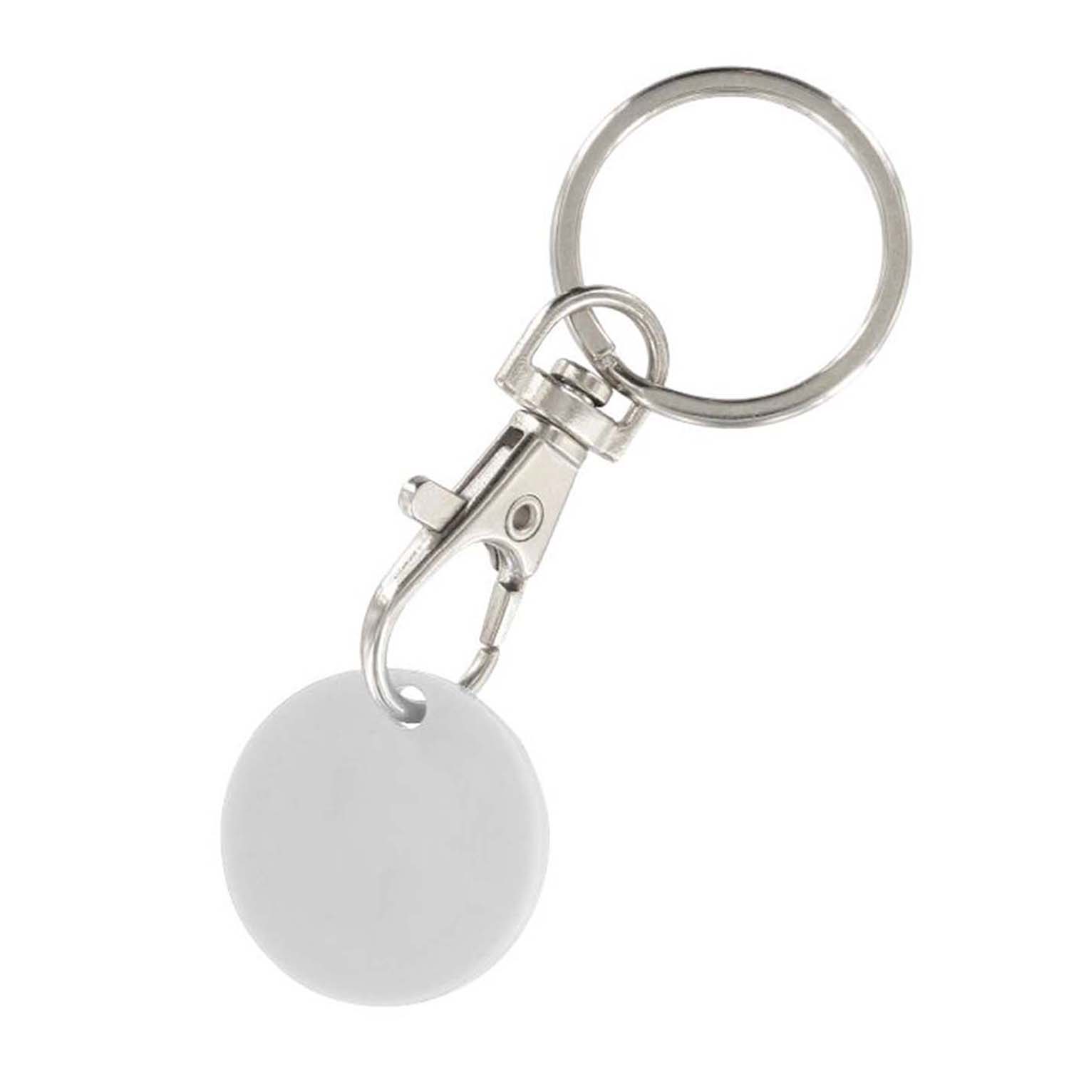 PORTE-CLÉS MOUSQUETON AVEC JETON PERSONNALISABLE 'SEGNO'