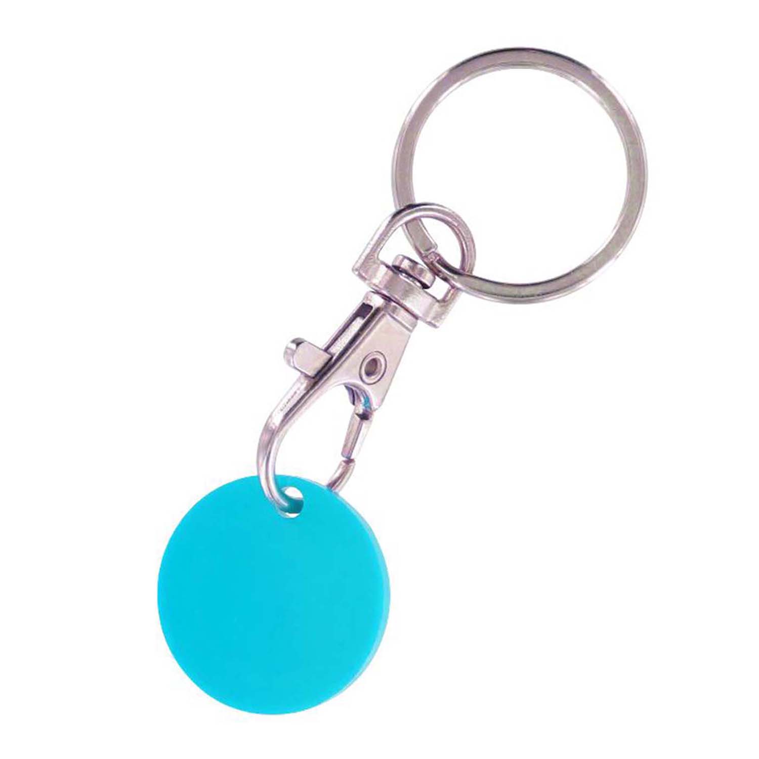 PORTE-CLÉS MOUSQUETON AVEC JETON PERSONNALISABLE 'SEGNO'