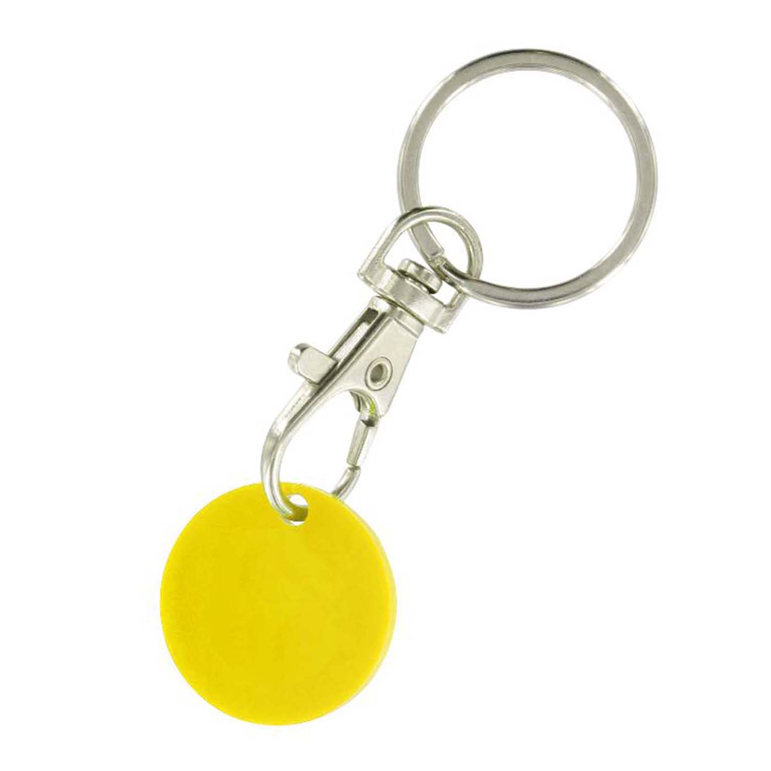 PORTE-CLÉS MOUSQUETON AVEC JETON PERSONNALISABLE 'SEGNO'