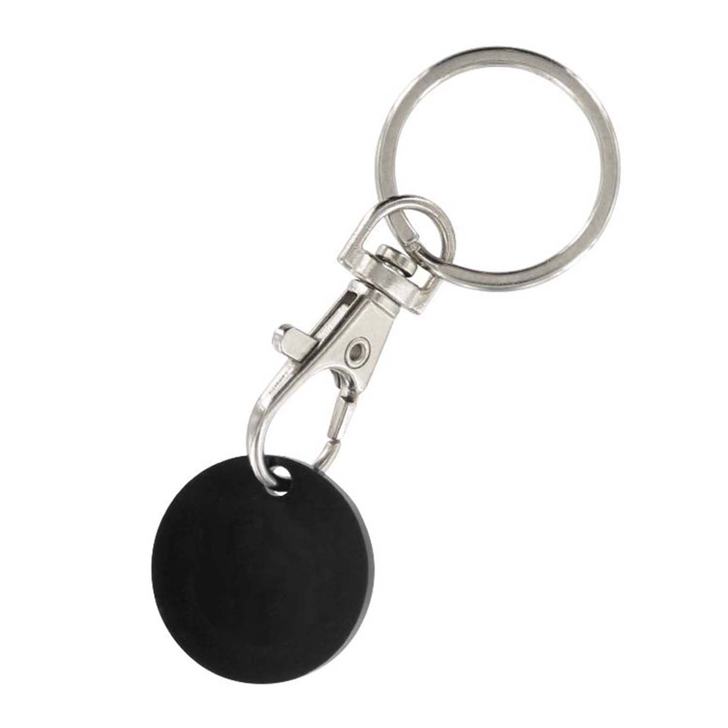 PORTE-CLÉS MOUSQUETON AVEC JETON PERSONNALISABLE 'SEGNO'