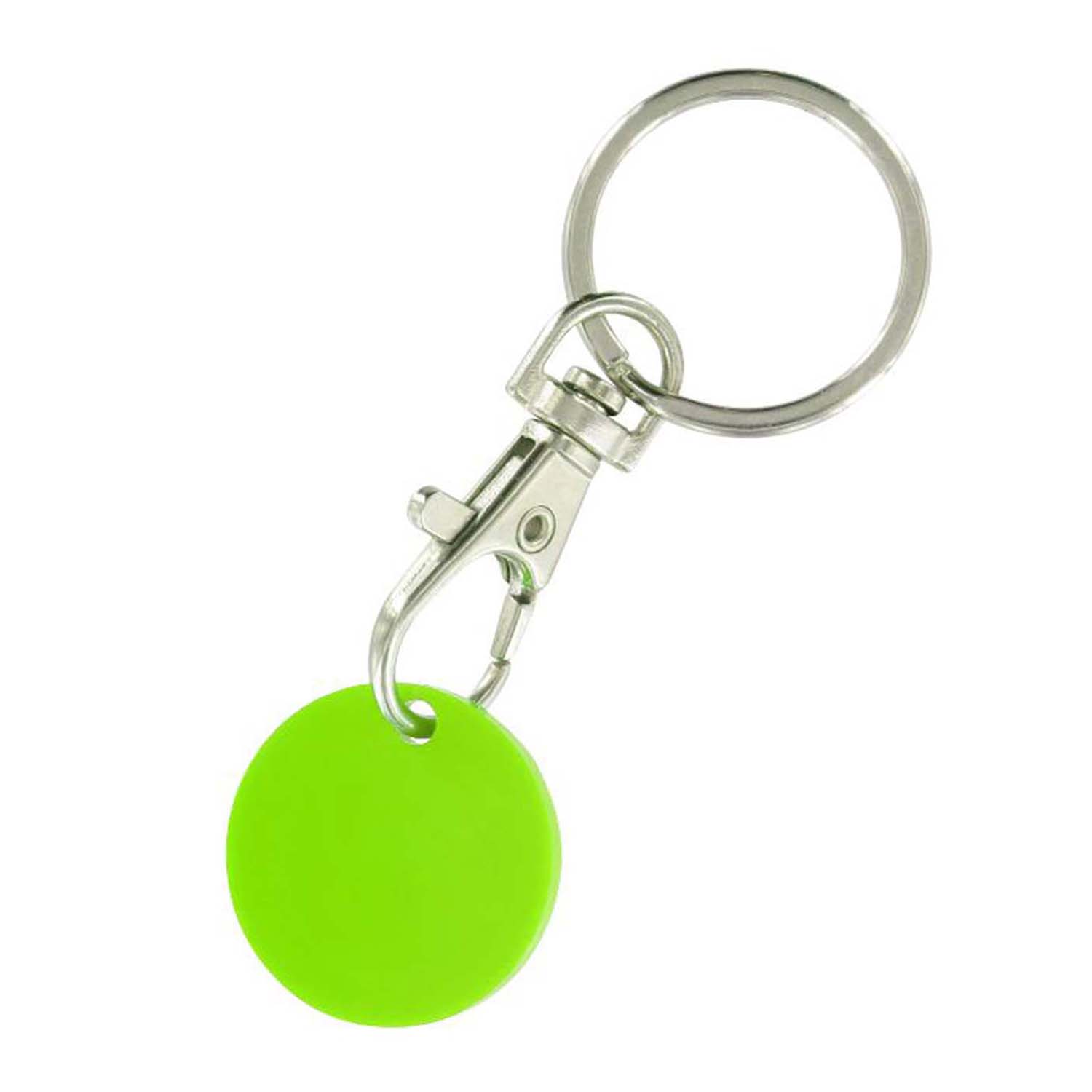 PORTE-CLÉS MOUSQUETON AVEC JETON PERSONNALISABLE 'SEGNO'