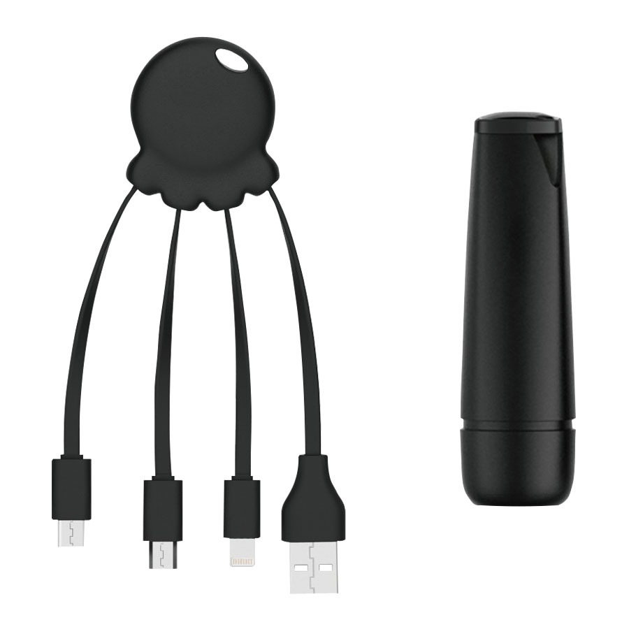 BATTERIE DE SECOURS 2600 MAH ET CABLE DE CHARGE PUBLICITAIRES XOOPAR®'OCTOPUS POWER'