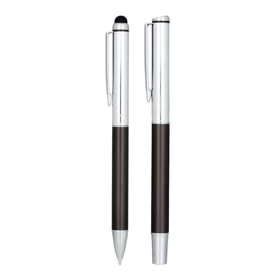 PARURE STYLO/STYLET À BILLE ET ROLLER PERSONNALISABLE 'LOCARNO' LUXE®