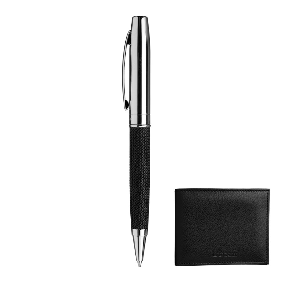 COFFRET PORTEFEUILLE ET STYLO PUBLICITAIRE LUXE® 'ROSSA'