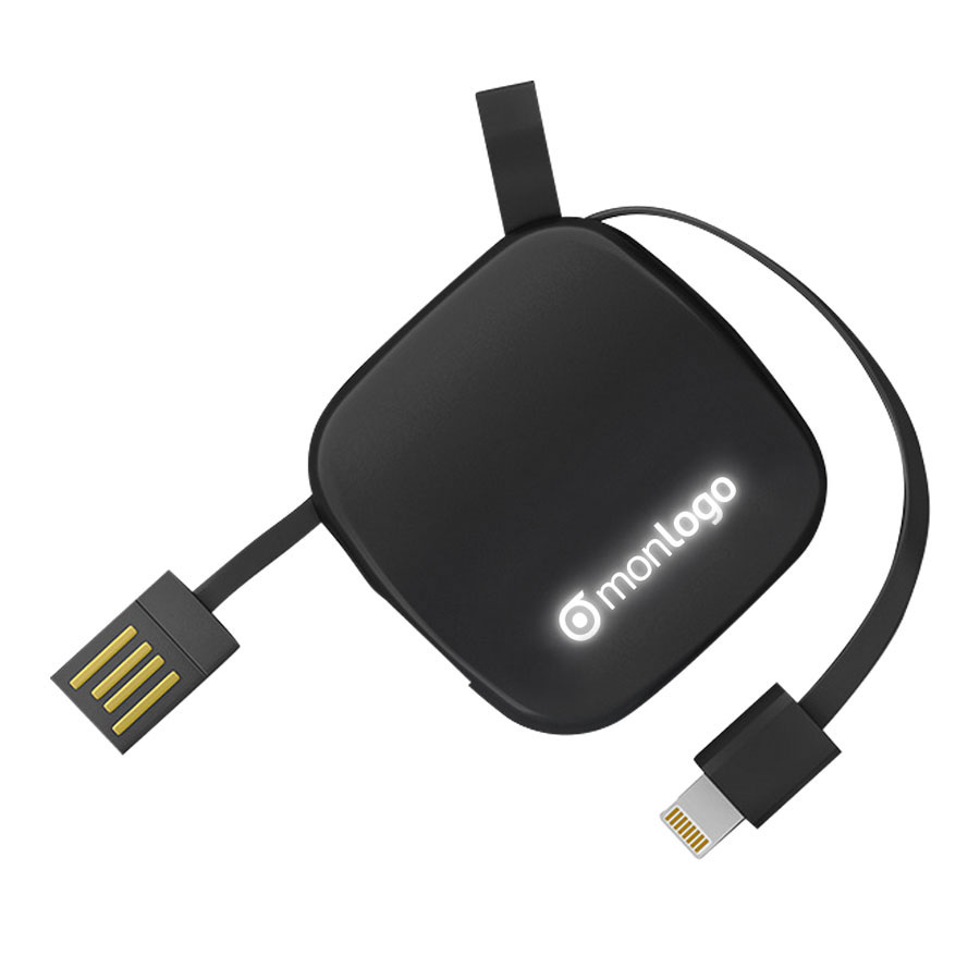 BATTERIE DE SECOURS PUBLICITAIRE 750 MAH AVEC LOGO LUMINEUX 'MINI POWERLED'