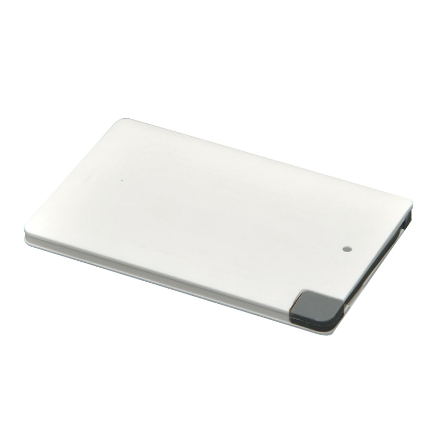 BATTERIE DE SECOURS 2500 MAH PUBLICITAIRE AVEC CABLE INTÉGRÉ 'POWERFLY' QUADRI