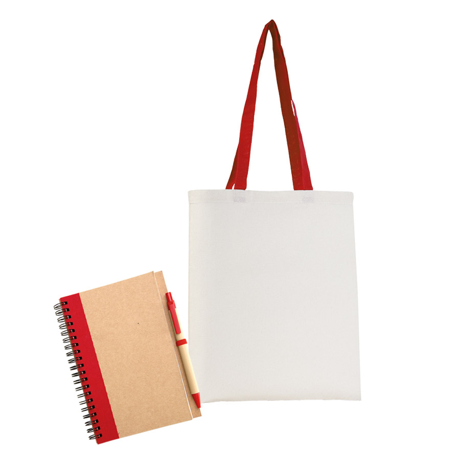 LOT DE 50 SACS AURIANA + 50 CARNETS AVEC STYLO RAMSES