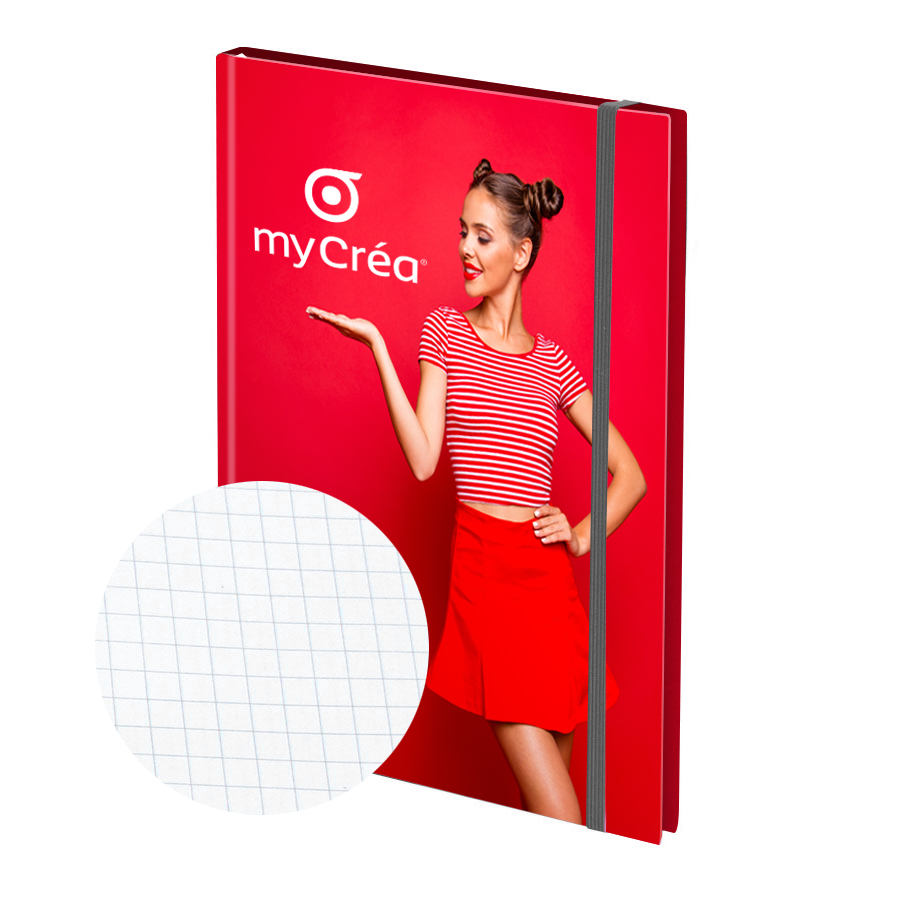 CARNET PERSONALISABLE A5 LIGNÉ OU QUADRILLÉ 'MYNOTE'