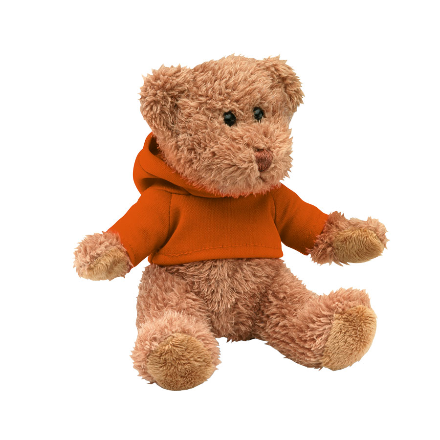 PELUCHE OURSON PERSONNALISABLE AVEC SWEAT CAPUCHE 'TEDDY'