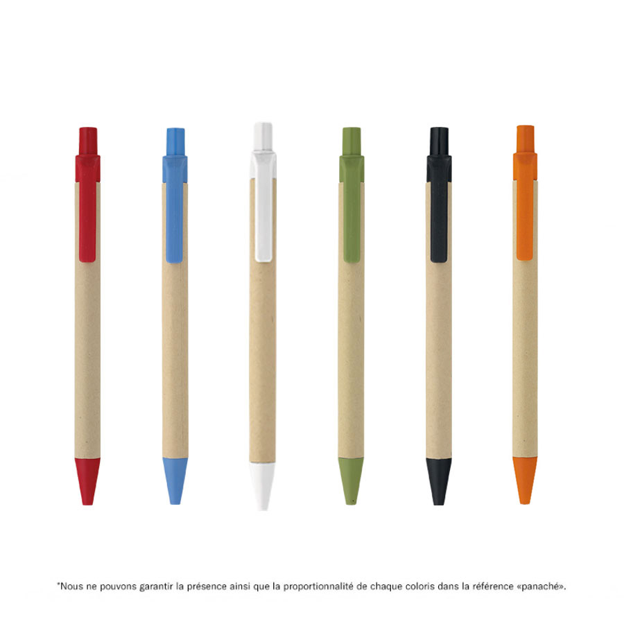LOT DE 300 STYLOS ECOLOGIQUES EN CARTON 'AMOSIS'