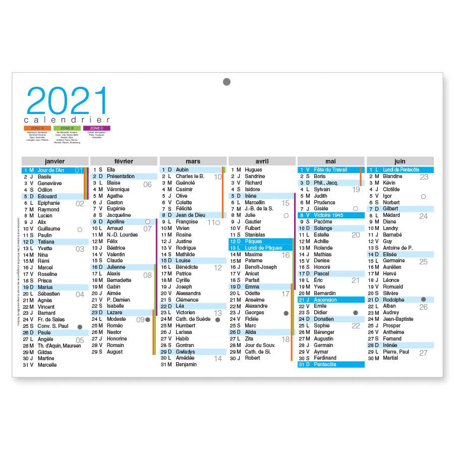 LOT DE 250 CALENDRIERS DE BANQUE PUBLICITAIRES A4 'TORINO'