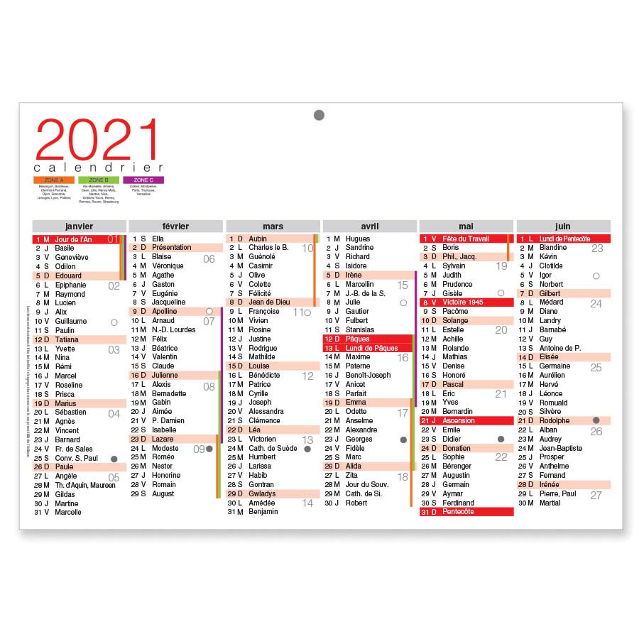 LOT DE 250 CALENDRIERS DE BANQUE PUBLICITAIRES A4 'TORINO'