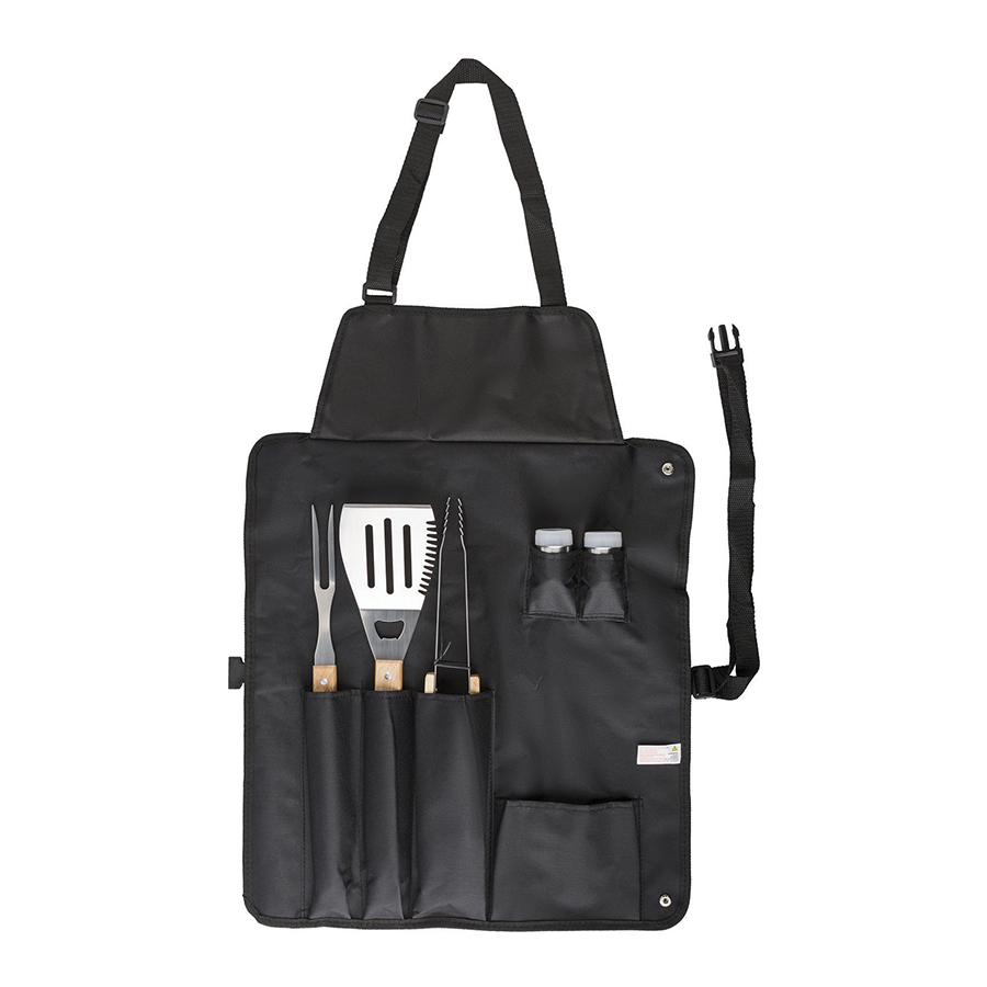 TABLIER BARBECUE PUBLICITAIRE AVEC 5 USTENSILES 'TED'