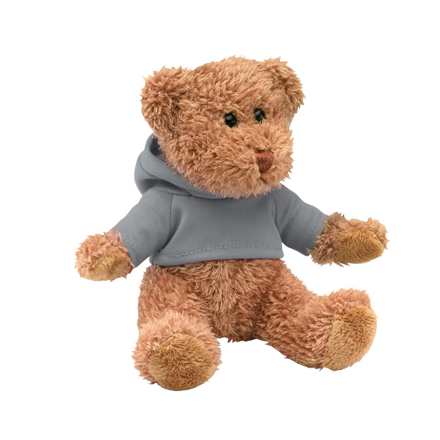 PELUCHE OURSON PERSONNALISABLE AVEC SWEAT CAPUCHE 'TEDDY'