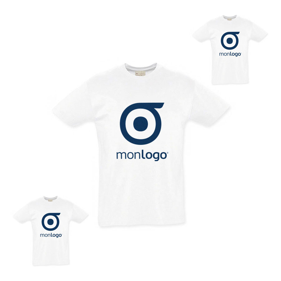 LOT DE 20 TEE-SHIRTS TAILLE XL PUBLICITAIRES HOMME 'ORGANIC' BLANC