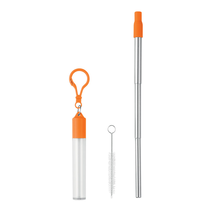 PAILLE TELESCOPIQUE EN METAL PUBLICITAIRE 'YAUCO'