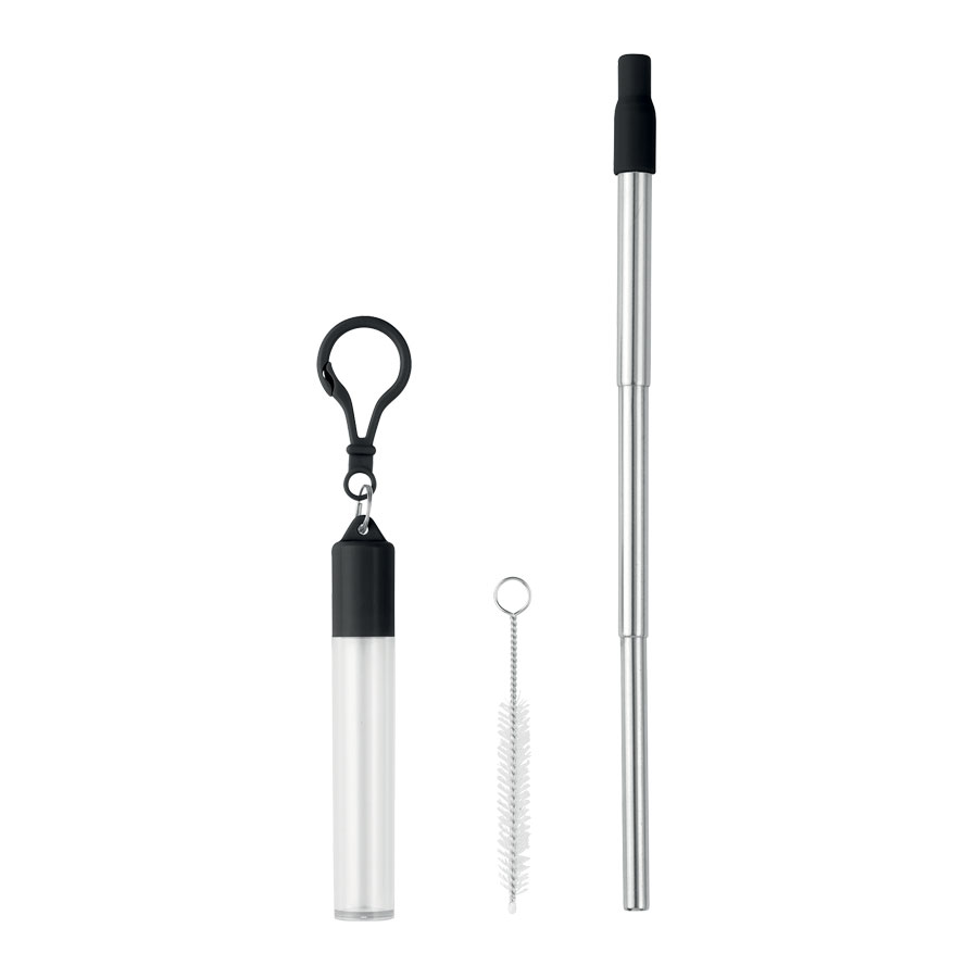 PAILLE TELESCOPIQUE EN METAL PUBLICITAIRE 'YAUCO'