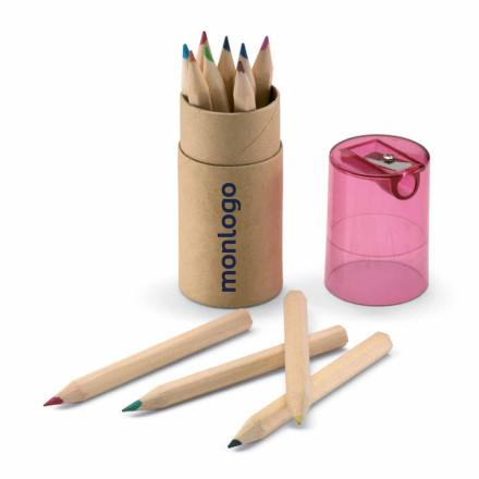 Set 12 Crayons De Couleur Avec Taille Crayon Pub Santander Objetrama