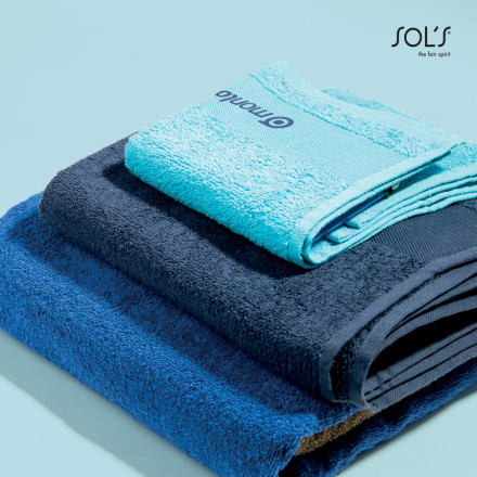 SERVIETTE DE BAIN PUBLICITAIRE 70X140 CM 'ISLAND' COULEUR