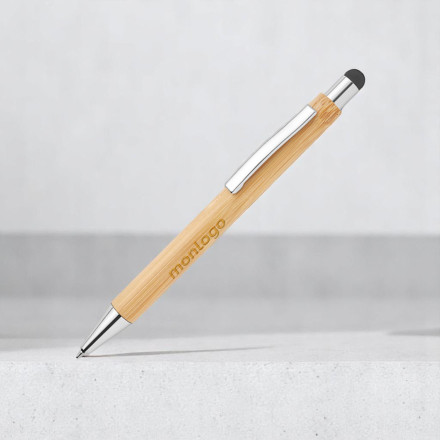 STYLO PUBLICITAIRE AVEC STYLET BAMBOU 'NITIDA'