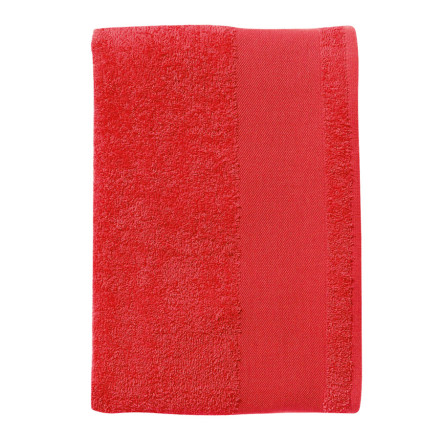 SERVIETTE DE BAIN PUBLICITAIRE 70X140 CM 'ISLAND' COULEUR - rouge
