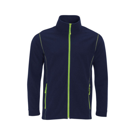 VESTE MICROPOLAIRE ZIPPEE HOMME 'NAVO' 200GR/M² - bleu/vert