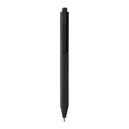 STYLO ECOLOGIQUE PERSONNALISABLE 'STRAW' - noir