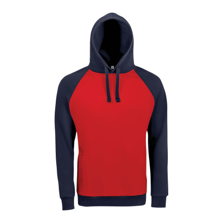 SWEAT-SHIRT MIXTE BICOLORE A PERSONNALISER 'SEATTLE' - french marine/rouge