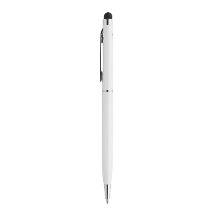 STYLO PUBLICITAIRE AVEC STYLET ANTIBACTERIEN 'STYLICLEAN' - blanc