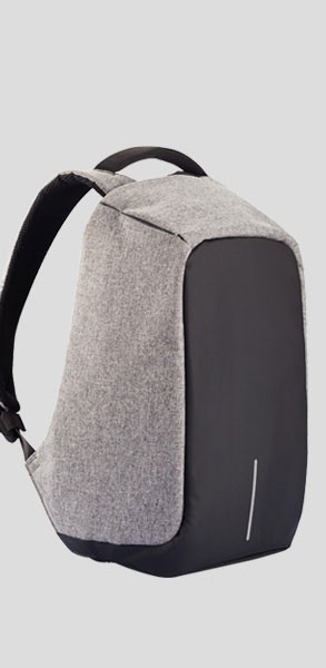 SAC À DOS ANTIVOL GRIS